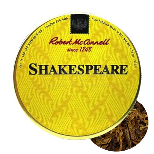 Cutie metalica cu 50 grame de tutun de pipa Robert McConnell Heritage Shakespeare